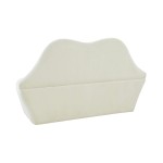 TOV Furniture Lips Cream Velvet Settee