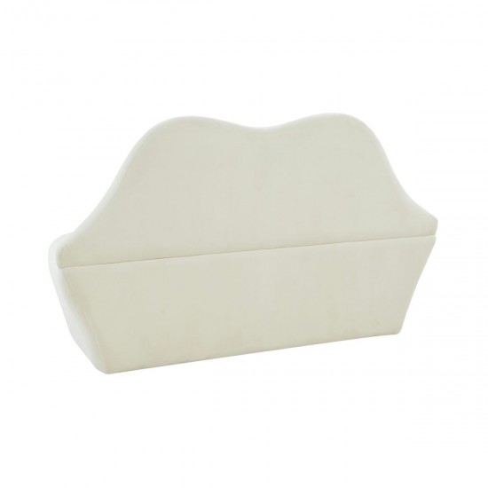 TOV Furniture Lips Cream Velvet Settee