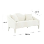 TOV Furniture Naya Cream Velvet Loveseat
