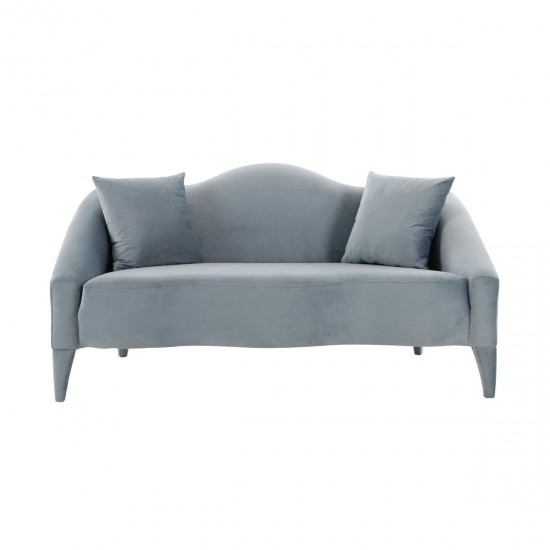 TOV Furniture Naya Sea Blue Velvet Loveseat