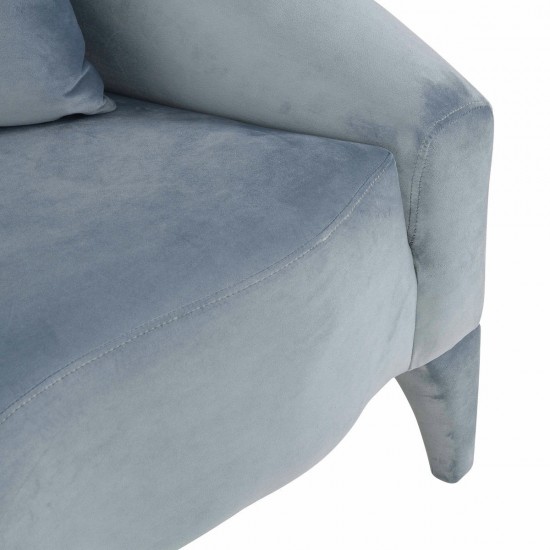 TOV Furniture Naya Sea Blue Velvet Loveseat