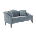 TOV Furniture Naya Sea Blue Velvet Loveseat