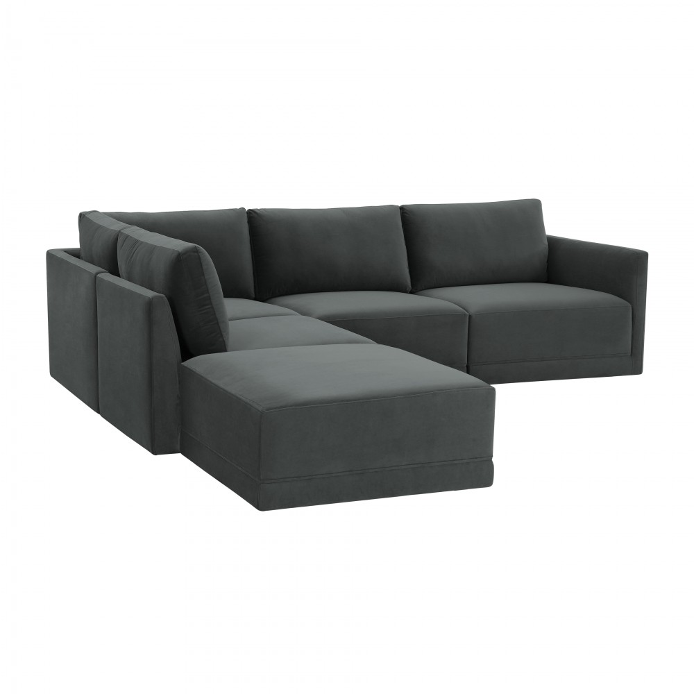 TOV Furniture Willow Charcoal Modular LAF Sectional