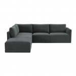 TOV Furniture Willow Charcoal Modular LAF Sectional