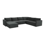 TOV Furniture Willow Charcoal Modular Large Chaise Sectional