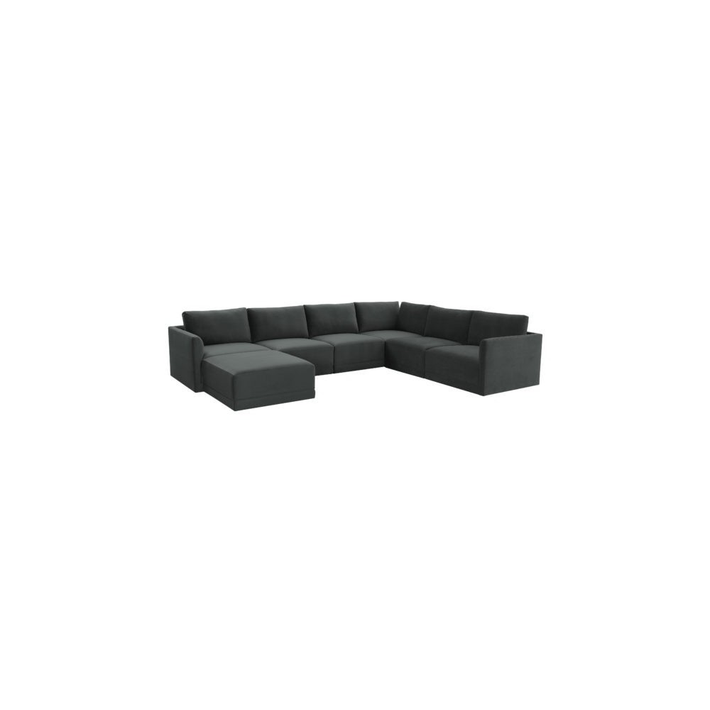 TOV Furniture Willow Charcoal Modular Large Chaise Sectional