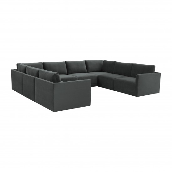 TOV Furniture Willow Charcoal Modular Large U Sectional