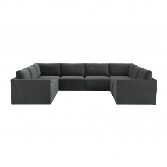 TOV Furniture Willow Charcoal Modular Large U Sectional