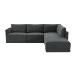 TOV Furniture Willow Charcoal Modular RAF Sectional