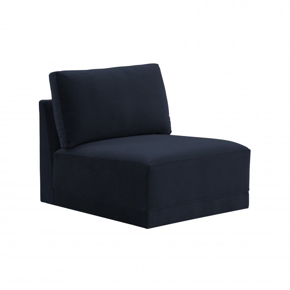 TOV Furniture Willow Navy Armless Chair