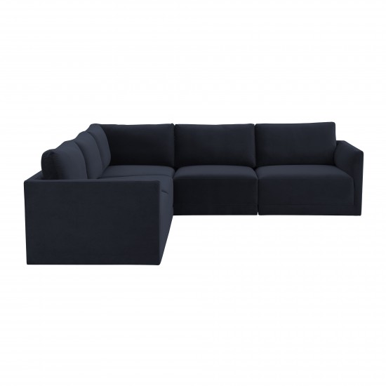 TOV Furniture Willow Navy Modular L Sectional