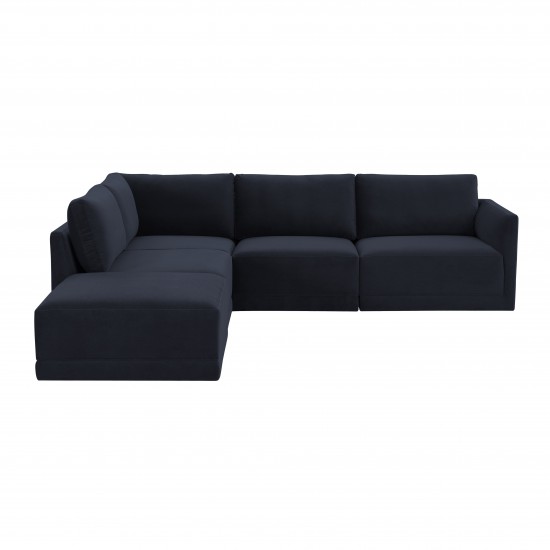 TOV Furniture Willow Navy Modular LAF Sectional