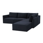 TOV Furniture Willow Navy Modular RAF Sectional