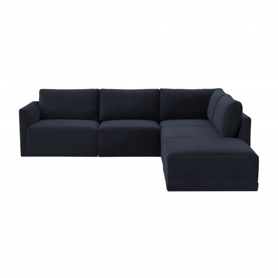 TOV Furniture Willow Navy Modular RAF Sectional