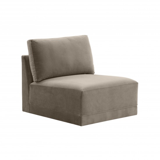 TOV Furniture Willow Taupe Armless Chair