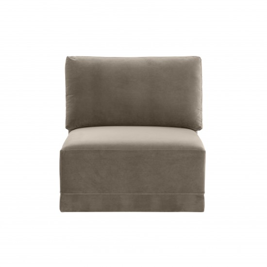 TOV Furniture Willow Taupe Armless Chair