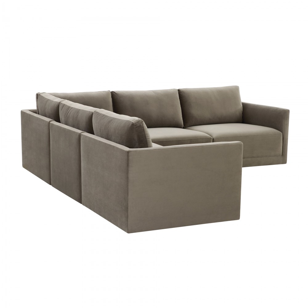 TOV Furniture Willow Taupe Modular L Sectional