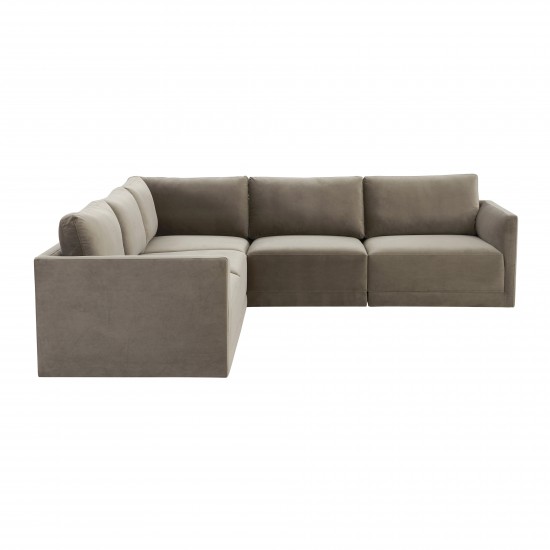 TOV Furniture Willow Taupe Modular L Sectional