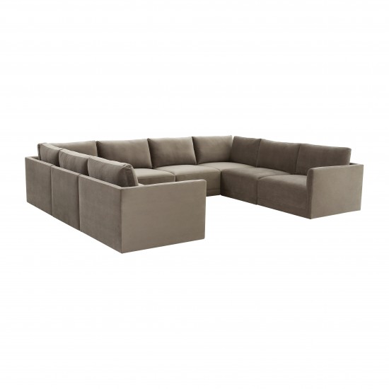 TOV Furniture Willow Taupe Modular Large U Sectional