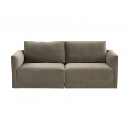 TOV Furniture Willow Taupe Modular Loveseat