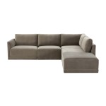 TOV Furniture Willow Taupe Modular RAF Sectional