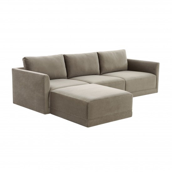 TOV Furniture Willow Taupe Modular Sectional