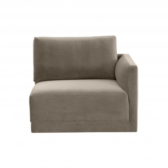 TOV Furniture Willow Taupe RAF Corner Chair