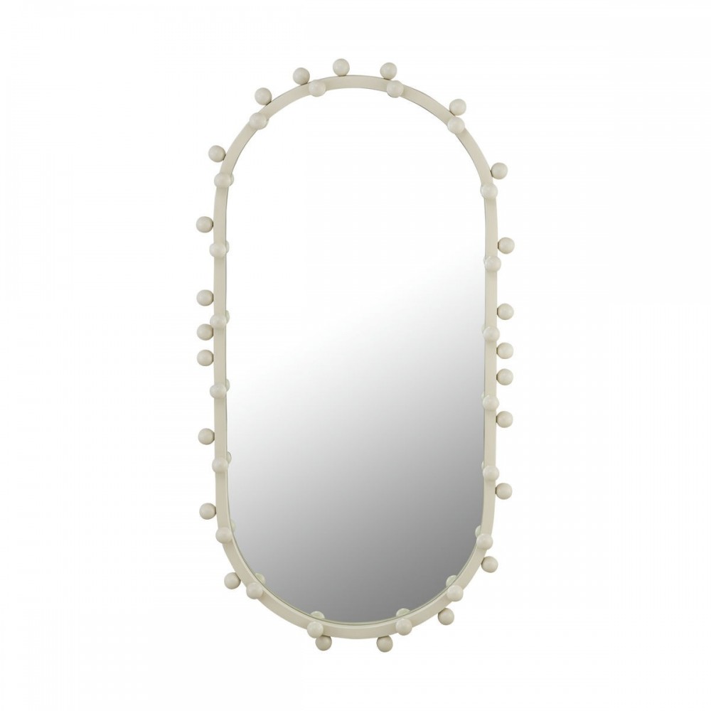 TOV Furniture Bubbles Ivory Large Oval Wall Mirror