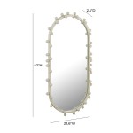 TOV Furniture Bubbles Ivory Large Oval Wall Mirror