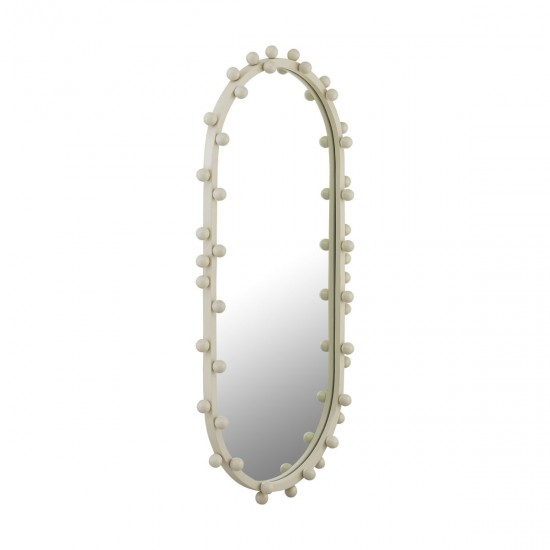 TOV Furniture Bubbles Ivory Large Oval Wall Mirror