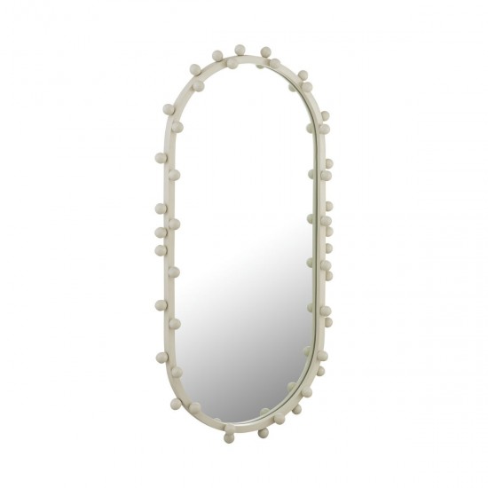 TOV Furniture Bubbles Ivory Large Oval Wall Mirror