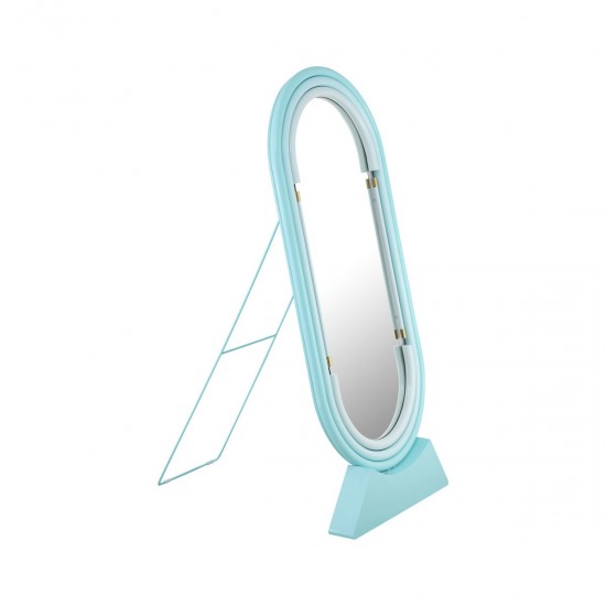 TOV Furniture Neon Floor Mirror in Blue