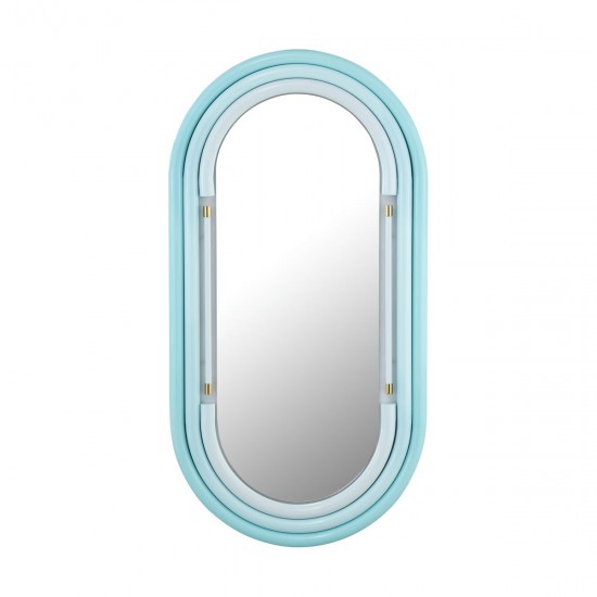 TOV Furniture Neon Wall Mirror in Blue