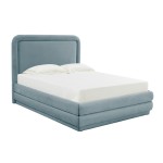 TOV Furniture Briella Bluestone Velvet Bed in King