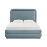 TOV Furniture Briella Bluestone Velvet Bed in King