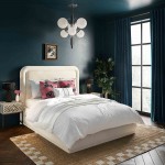 TOV Furniture Briella Cream Velvet Bed in Full