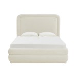 TOV Furniture Briella Cream Velvet Bed in Full