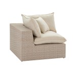 TOV Furniture Cali Natural Wicker Outdoor Corner Chair