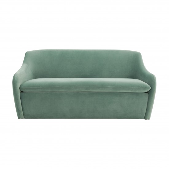 TOV Furniture Cellia Frost Blue Velvet Loveseat