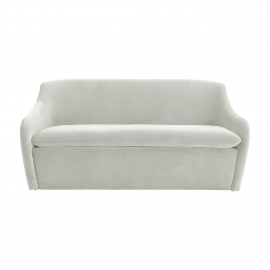 TOV Furniture Cellia Light Grey Velvet Loveseat