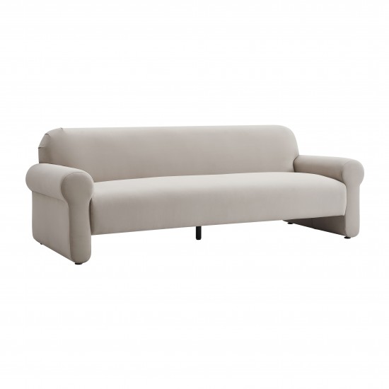 TOV Furniture Keelee Taupe 84" Velvet Sofa