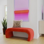 TOV Furniture Kenya Red Rocks Velvet Bench