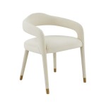 TOV Furniture Lucia Cream Velvet Dining Chair