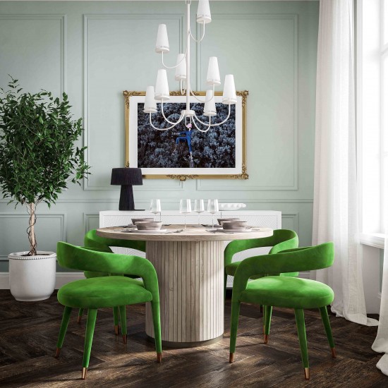 TOV Furniture Lucia Green Velvet Dining Chair