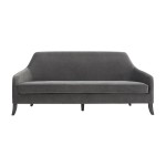 TOV Furniture Neveah Grey Velvet Sofa