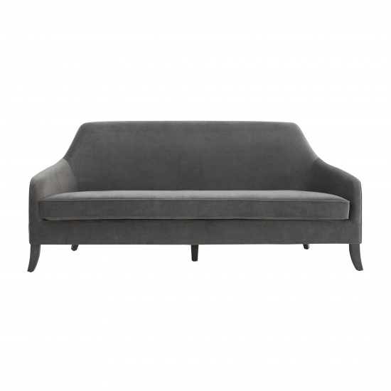 TOV Furniture Neveah Grey Velvet Sofa