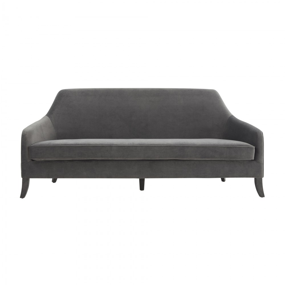 TOV Furniture Neveah Grey Velvet Sofa