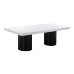 TOV Furniture Nova White Lacquer Dining Table