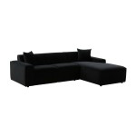 TOV Furniture Olafur Black Velvet Sectional - RAF