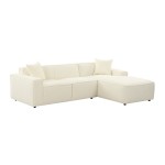 TOV Furniture Olafur Cream Linen Sectional - RAF